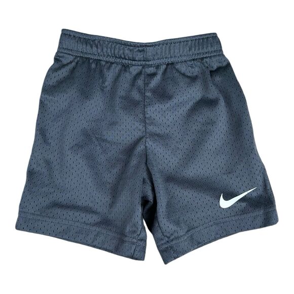 Nike Toddler Size 4 XS Gray Athletics Shorts Sports Workout White Swoosh - Picture 1 of 7